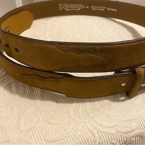 EUC Nocona Western leather Brown Tan Belt Size XXL Rodeo Cowboy - Picture 2 of 5